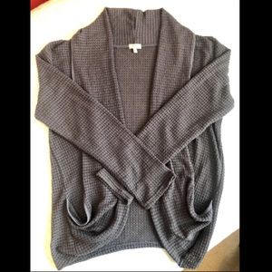 Pixley XL waffle sweater with pockets.